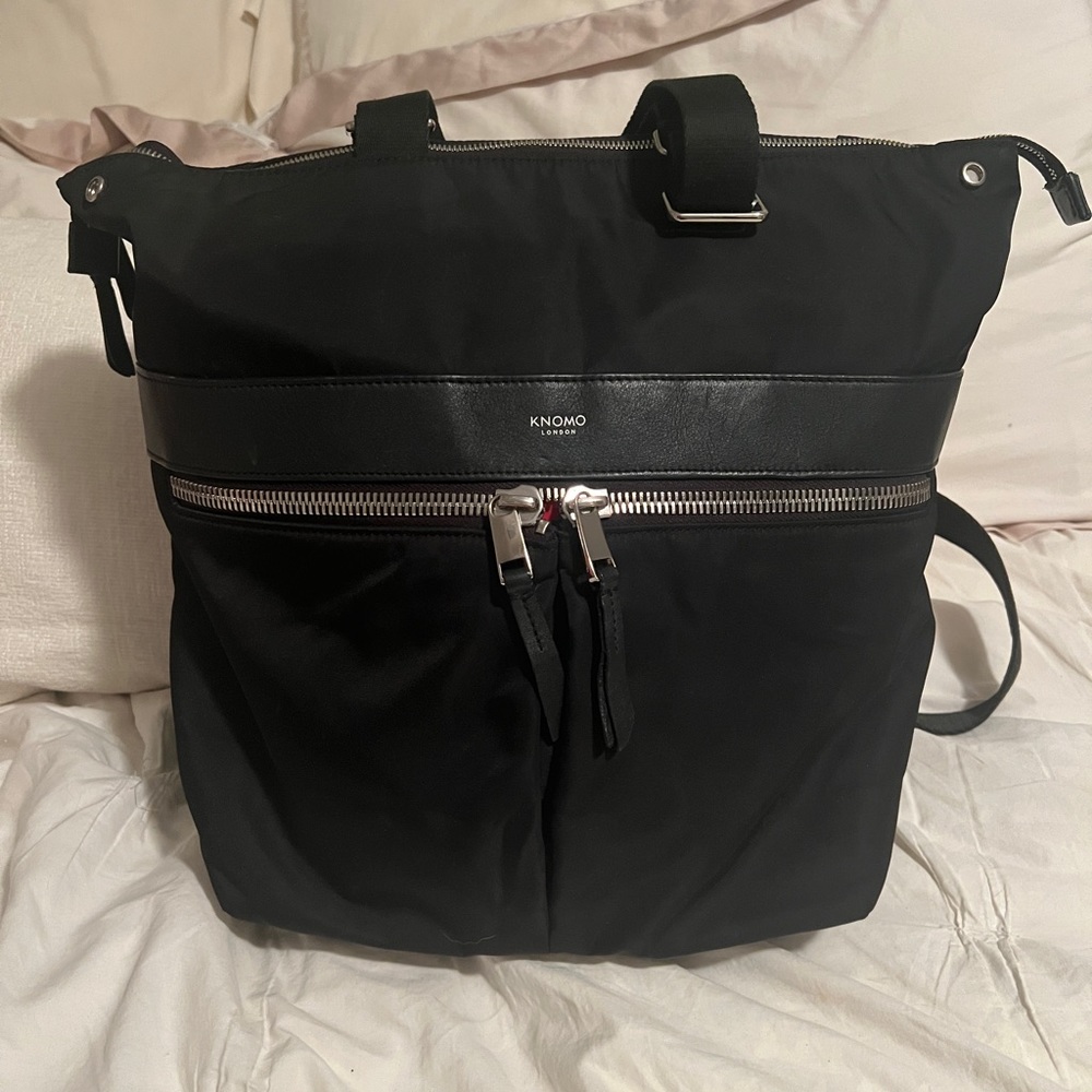 Knomo London Gilbert Convertible Tote 14" - Black